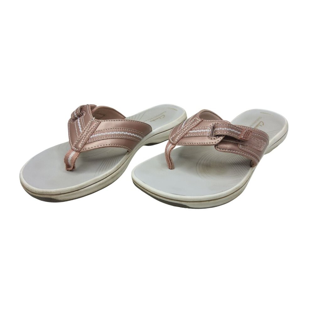 Womens Clarks Cloudsteppers Cushion Soft Thong Adjustable Sandals